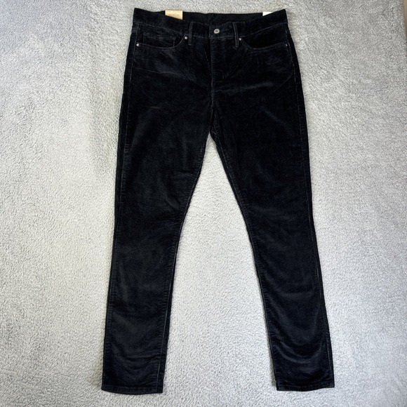 Levis Corduroy Pants Womens 36x30* Black Cords 311 Shaping‎ Skinny Stretch NEW - Picture 1 of 10